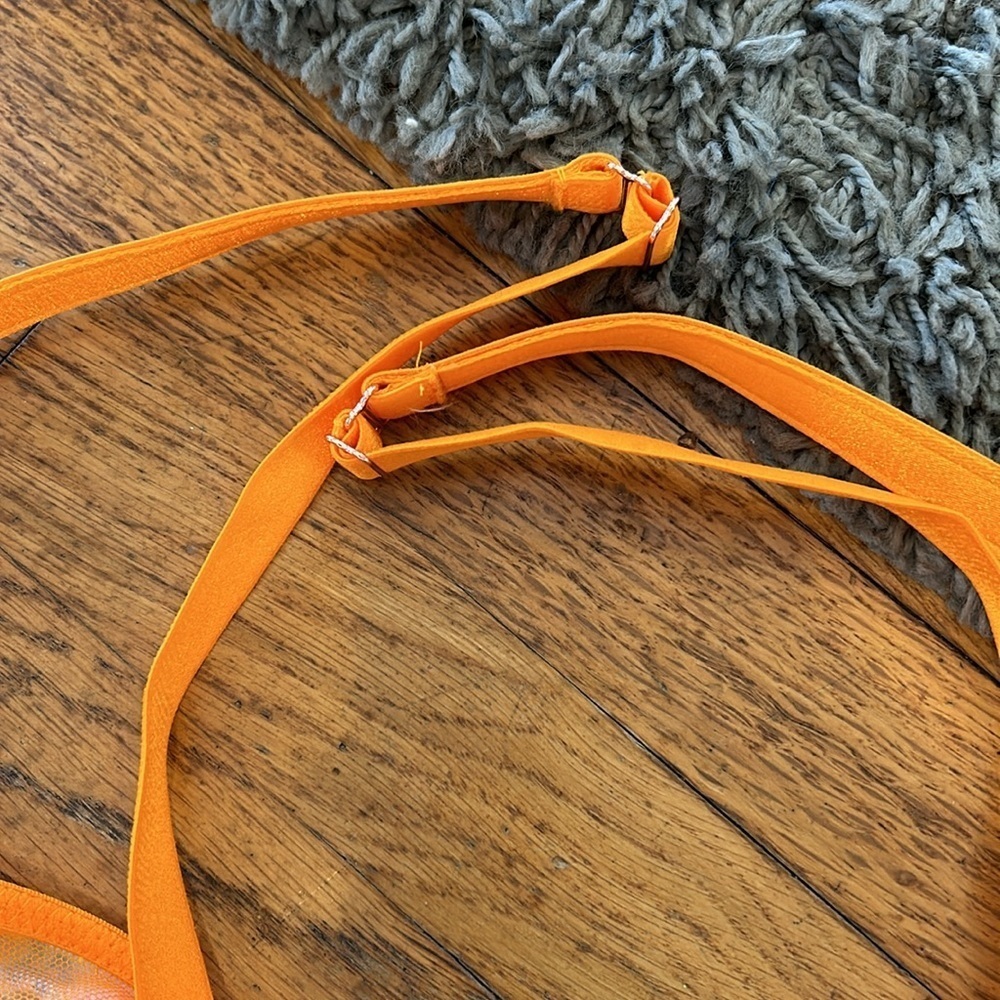 Savage X Fenty Unlined Demi Bra Orange Floral Size 40d — image 4 of 8
